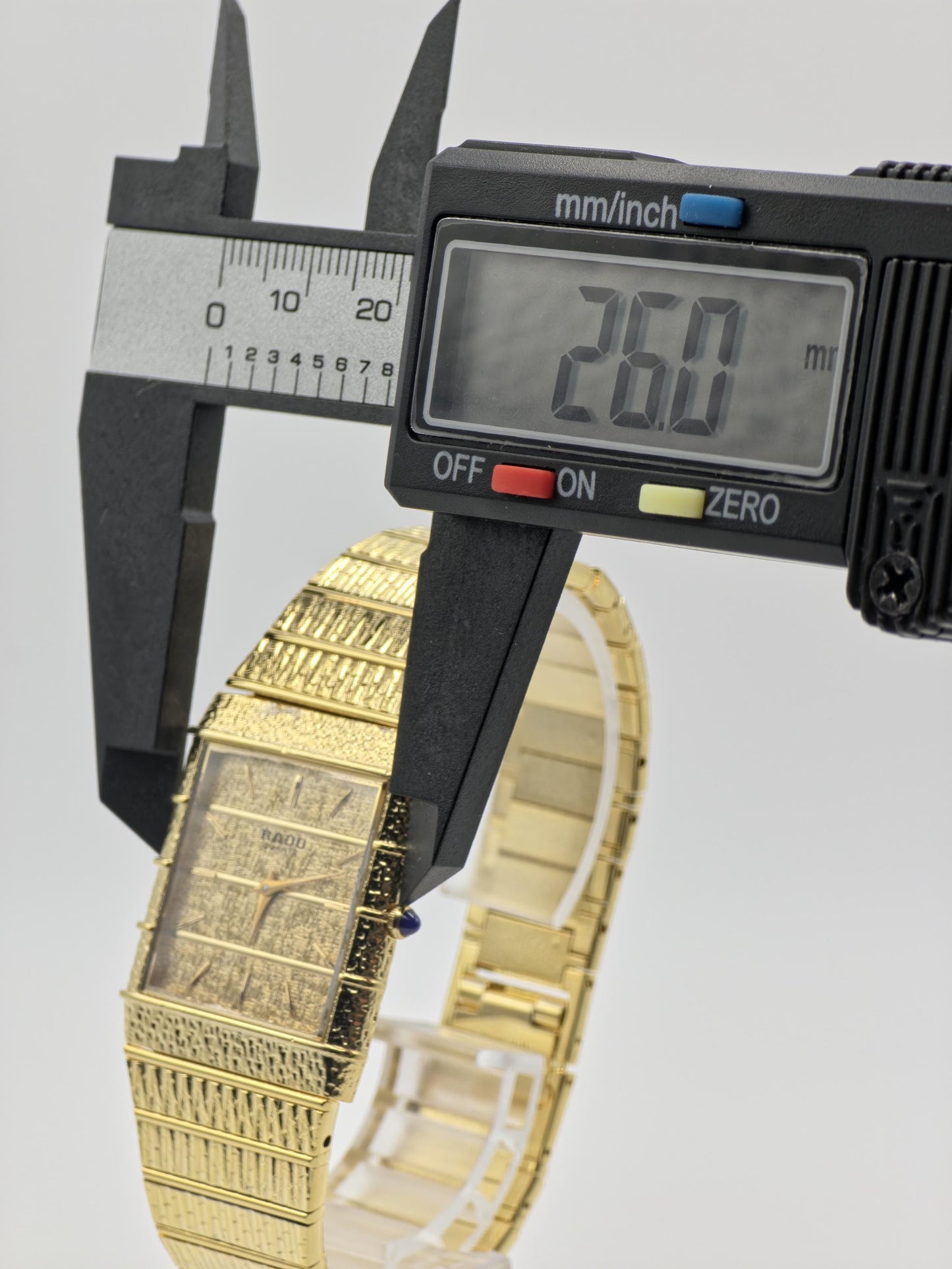 Vintage Rado Gold-Tone Quartz Watch – Textured Bracelet, Swiss Made