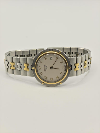Hermes Paris 166381 Unisex Two-Tone Swiss Quartz Watch – Classic Luxury Design – Date Display