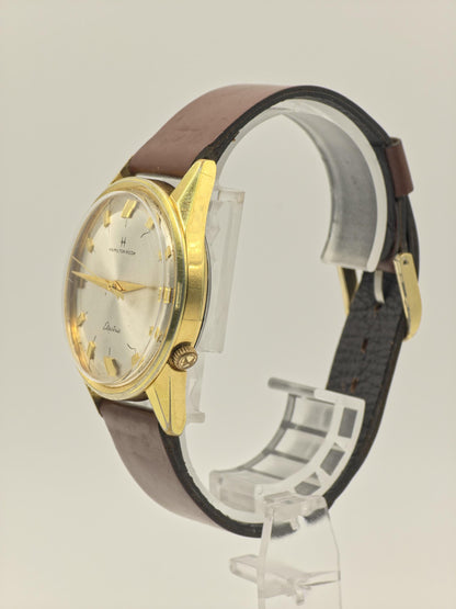 Hamilton-Ricoh Electric Vintage Watch – Gold-Tone, Silver Sunburst Dial