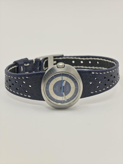 Omega Genève Dynamic Automatic Watch – 1970s Blue Bullseye Dial