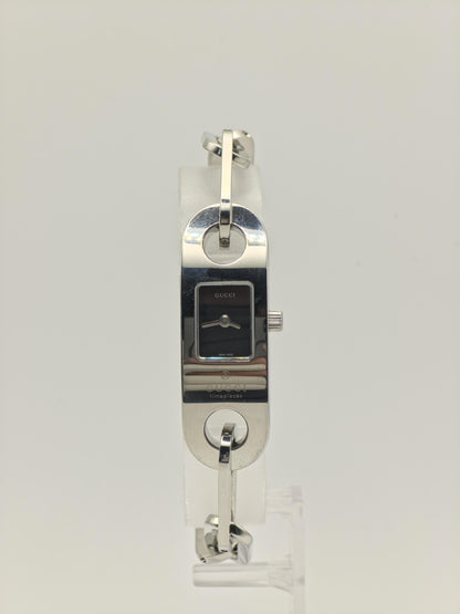 Gucci 6100L – Vintage Swiss Ladies’ Watch – Chain Bracelet – Black Dial – Stainless Steel