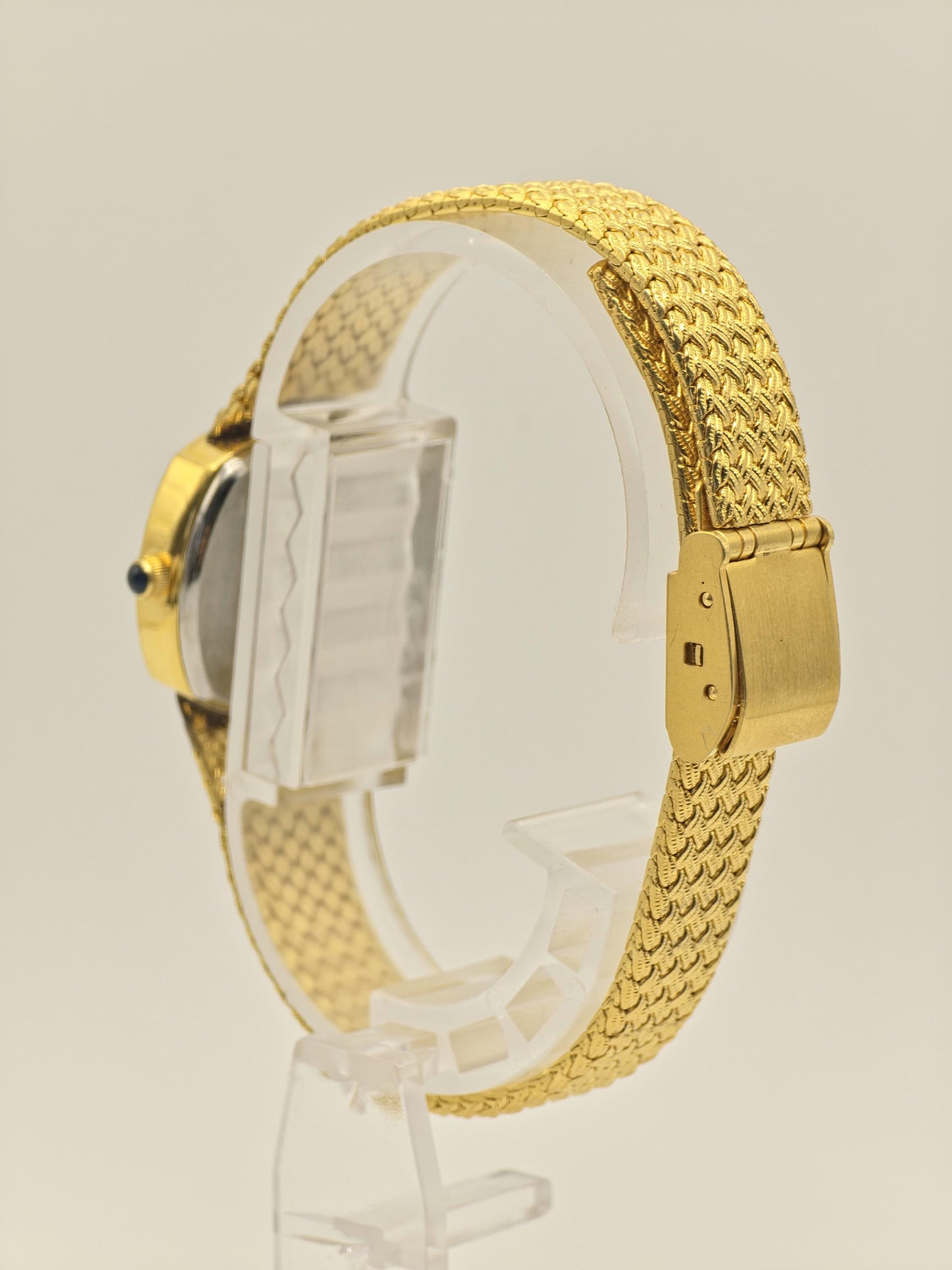 Elgin FK267 – Vintage Swiss Ladies’ Watch – Gold-Tone Weave Bracelet – Diamond-Style Indices – Quartz