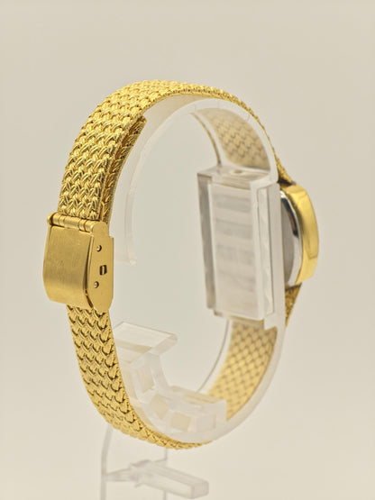 Elgin FK267 – Vintage Swiss Ladies’ Watch – Gold-Tone Weave Bracelet – Diamond-Style Indices – Quartz