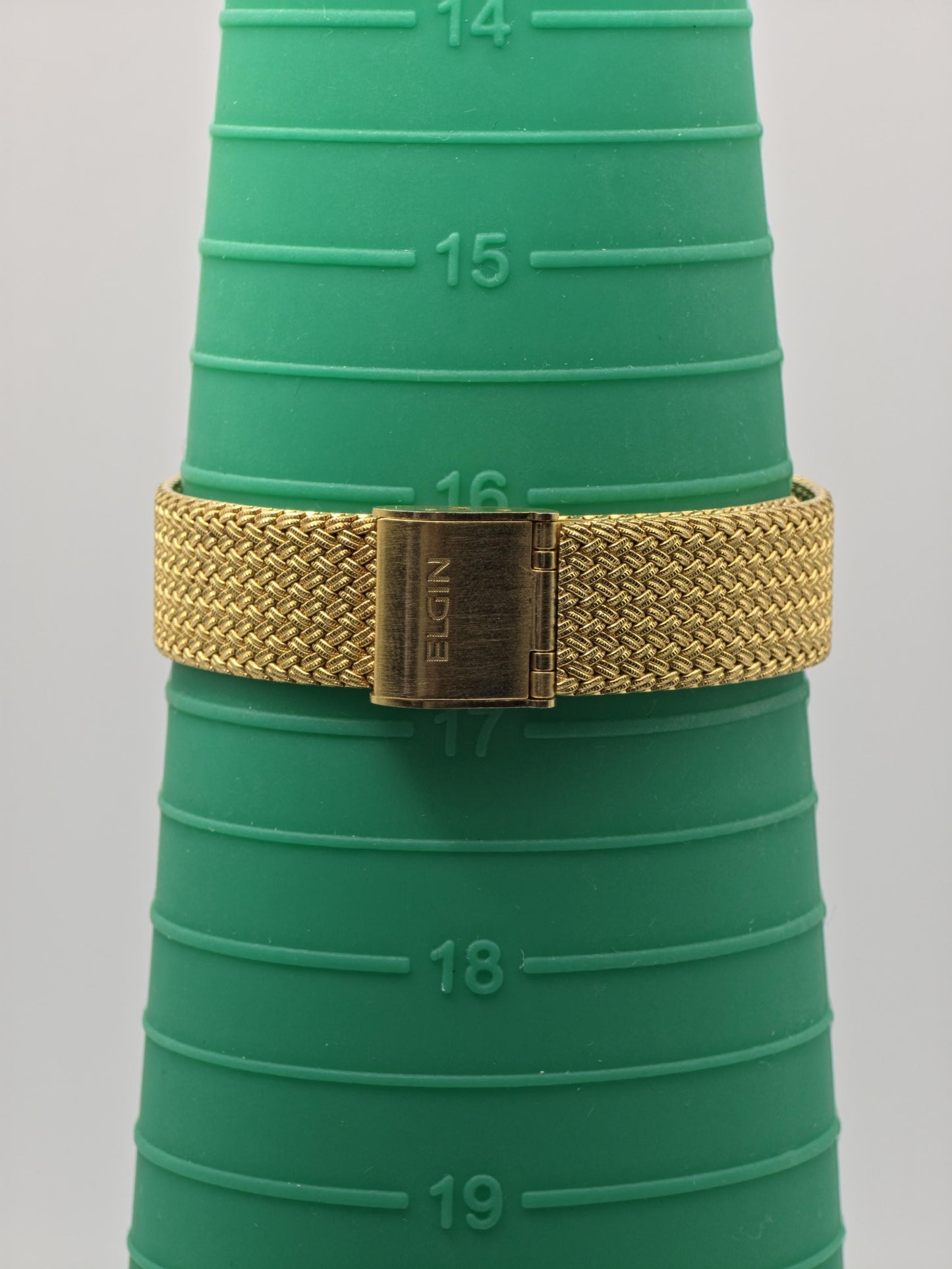 Vintage Elgin Swiss Men’s Watch – Gold-Tone Weave Bracelet