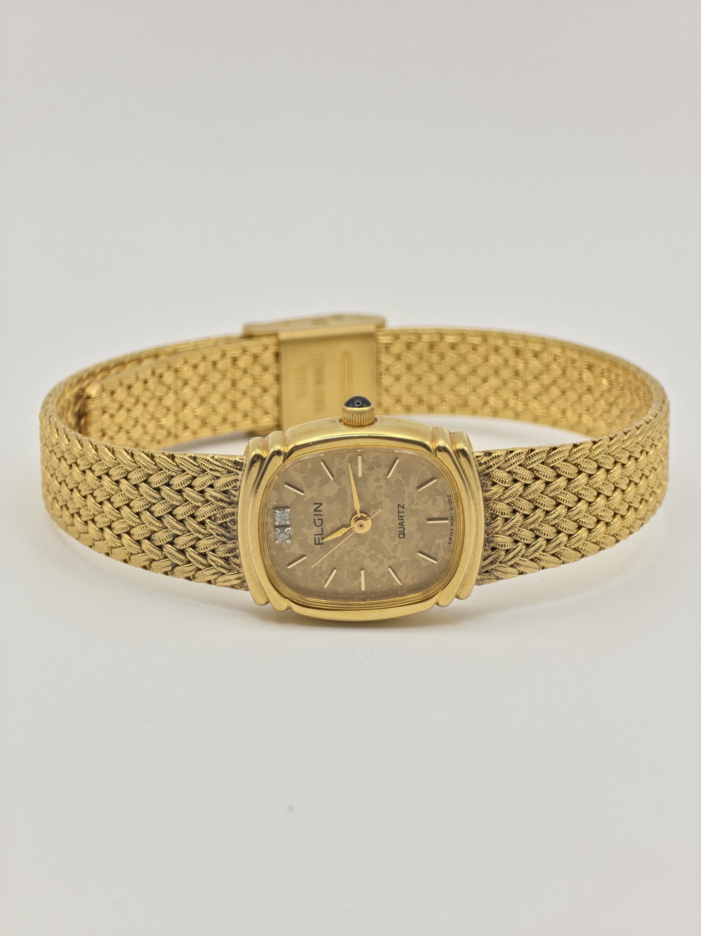 Vintage Elgin FK283 Quartz Gold Tone Unisex Watch Swiss Movement Classic Dial Japan - 1