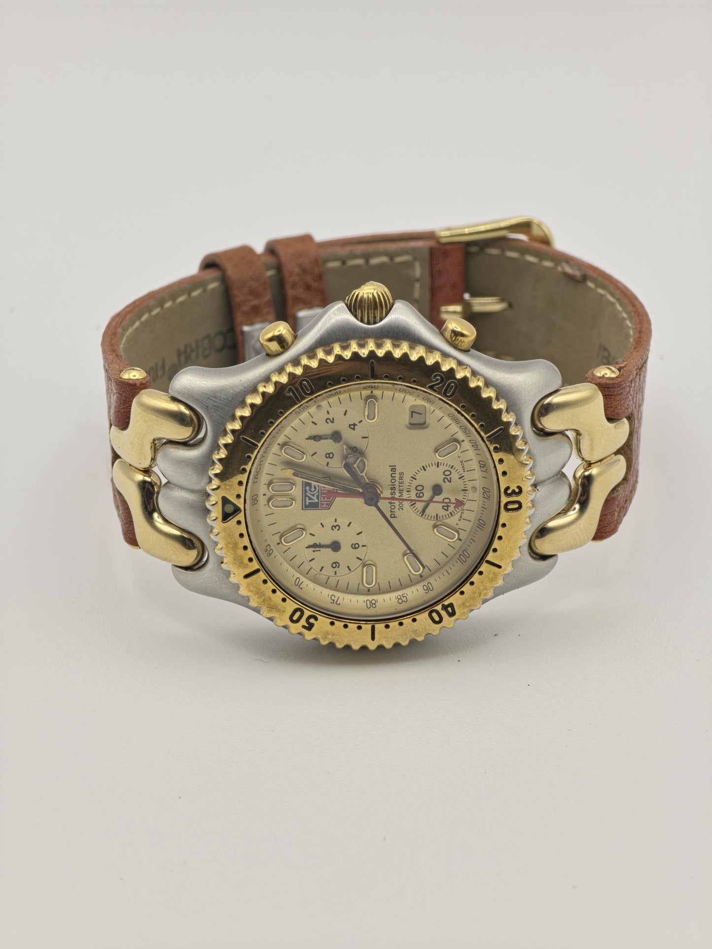 Vintage TAG Heuer CG1121-0 Professional 200M Chronograph Gold Two Tone Quartz Watch - 3