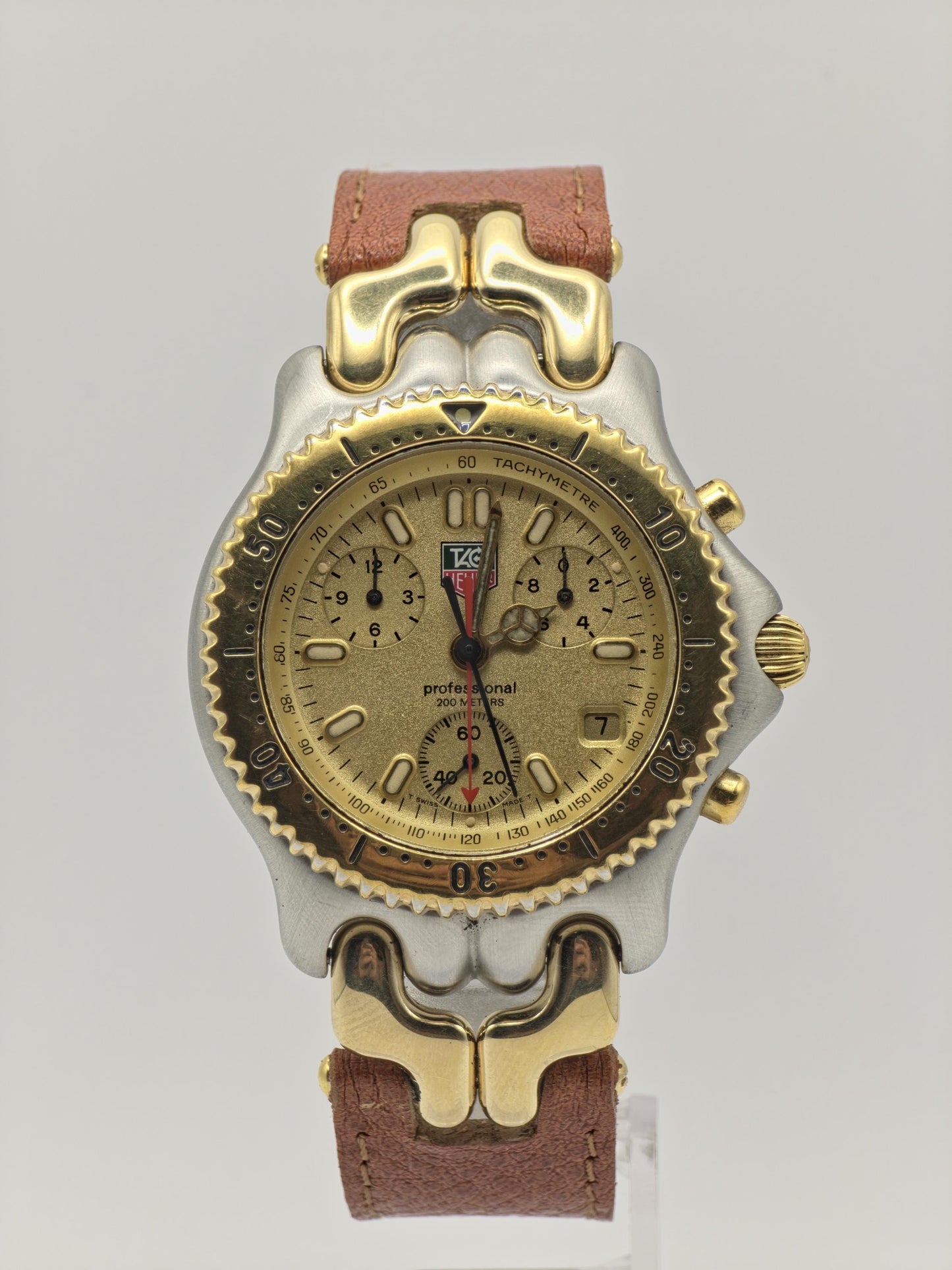 Vintage TAG Heuer CG1121-0 Professional 200M Chronograph Gold Two Tone Quartz Watch - 3