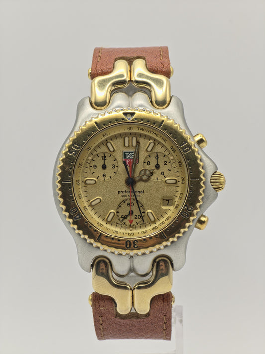 Vintage TAG Heuer CG1121-0 Professional 200M Chronograph Gold Two Tone Quartz Watch - 3