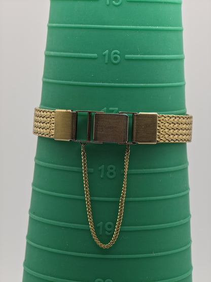 Vintage Yves Saint Laurent YSL Ladies Quartz Watch Gold Tone Rectangular Bracelet - 7