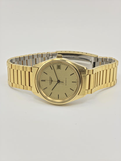 Vintage Longines Automatic Gold Tone Watch Date Display Swiss Made Classic Bracelet - 13