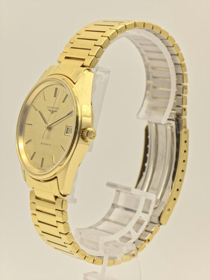 Vintage Longines Automatic Gold Tone Watch Date Display Swiss Made Classic Bracelet - 13