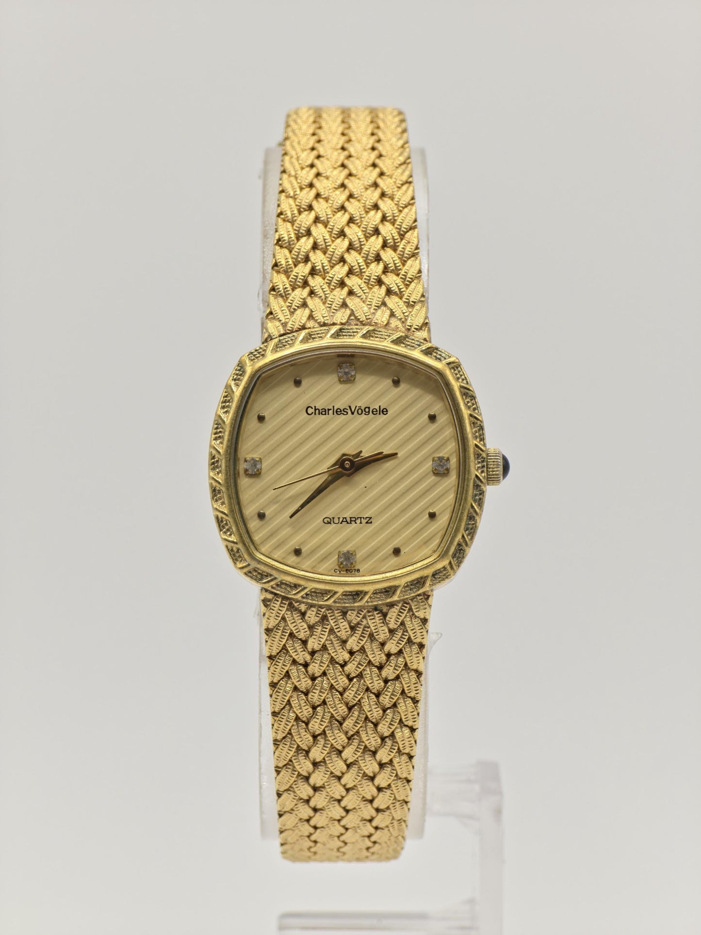 Vintage Charles Vögele Quartz Ladies Watch Gold Tone Swiss Style Elegant Bracelet - 17