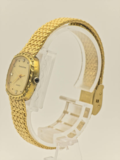 Vintage Charles Vögele Quartz Ladies Watch Gold Tone Swiss Style Elegant Bracelet - 17