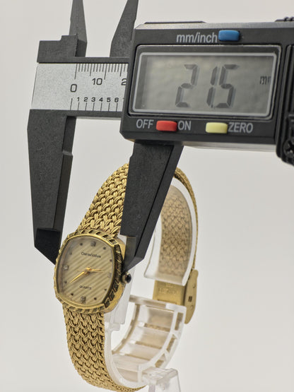 Vintage Charles Vögele Quartz Ladies Watch Gold Tone Swiss Style Elegant Bracelet - 17