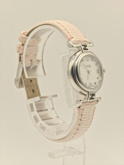 Fendi 003-2700L-763 Women Swiss Quartz Watch Pink Leather Strap Silver Dial Vintage Authentic | - 24