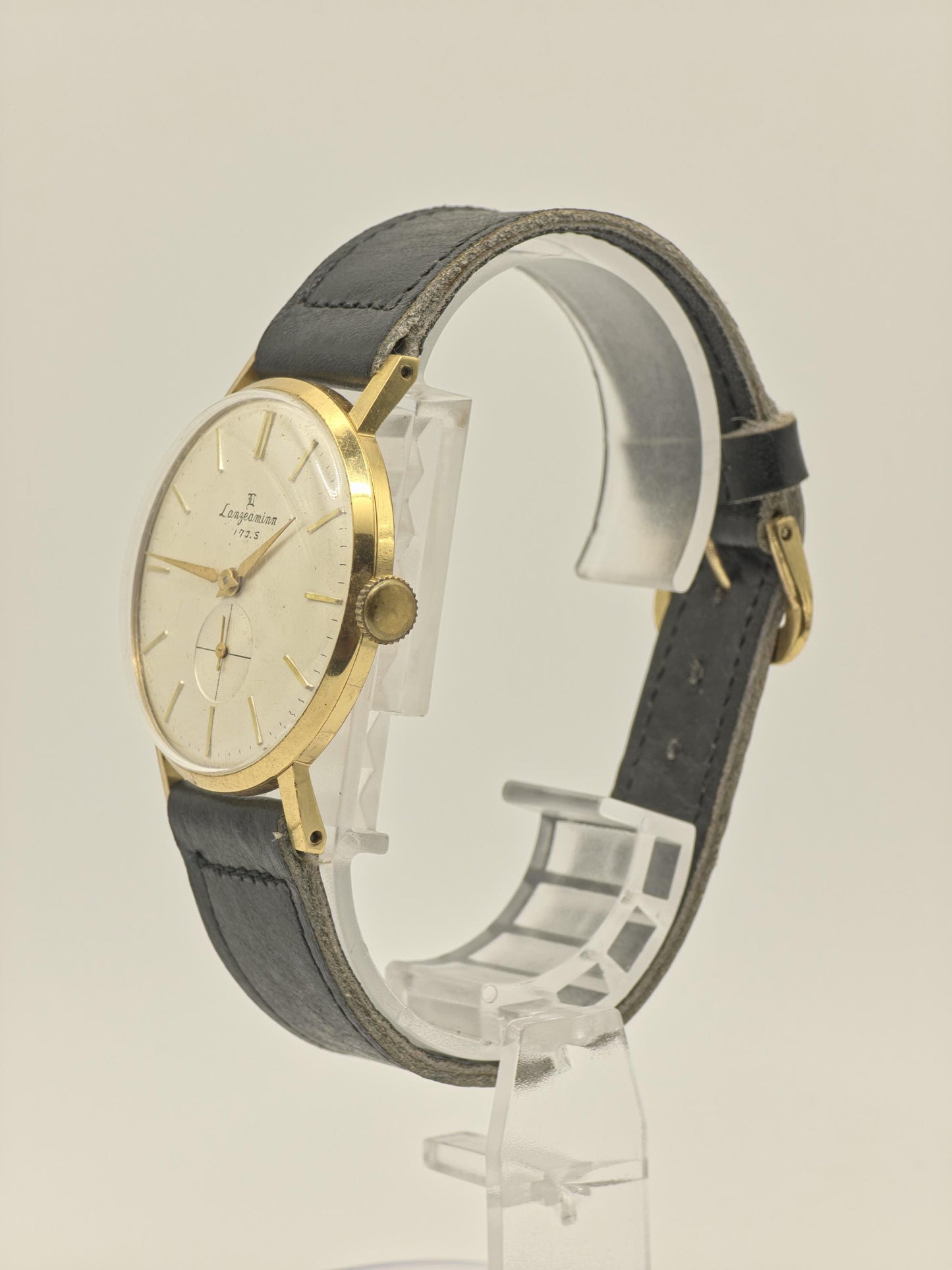 Vintage Lanzeaminn 17 Jewels Mechanical Men’s Watch Gold Super Plated Classic Dress Watch | - 26