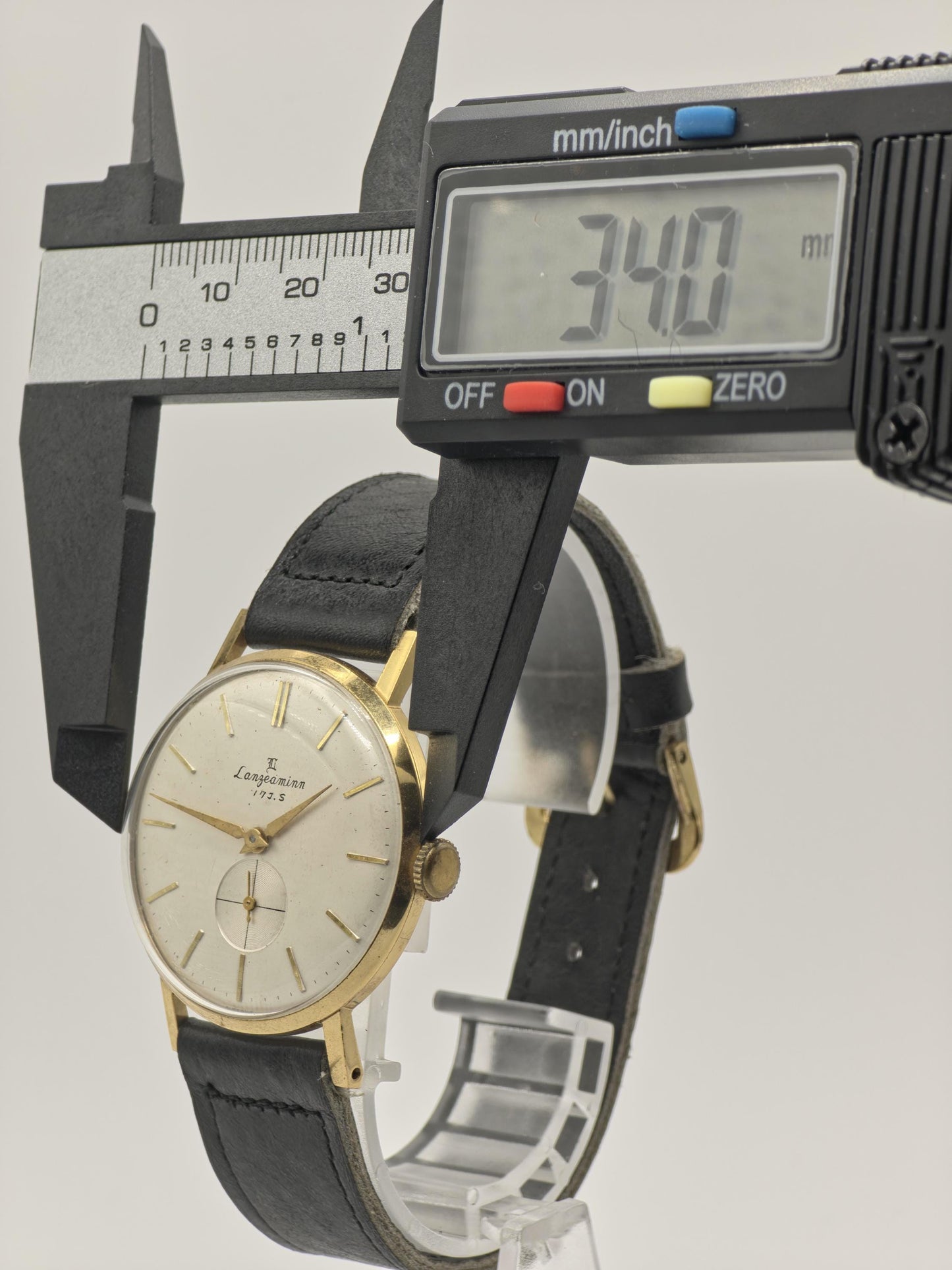 Vintage Lanzeaminn 17 Jewels Mechanical Men’s Watch Gold Super Plated Classic Dress Watch | - 26