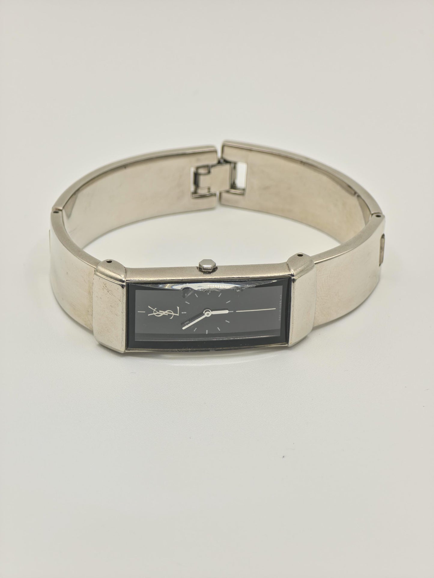 Vintage Yves Saint Laurent YSL 770136 Women’s Watch Rectangular Case Silver Tone Quartz Dress Watch | - 29