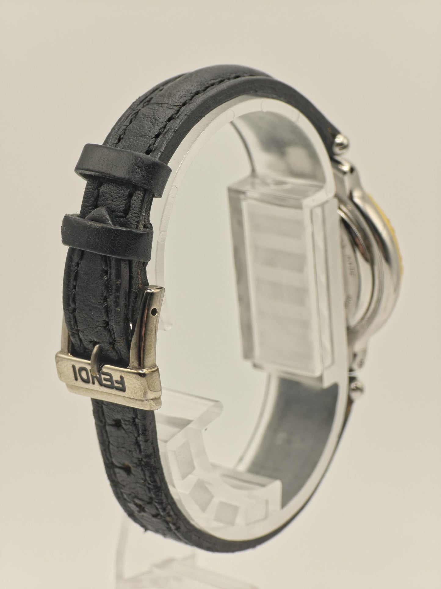 Fendi 900L Swiss Made Women’s Quartz Watch Gold Bezel White Dial Leather Strap | - 30
