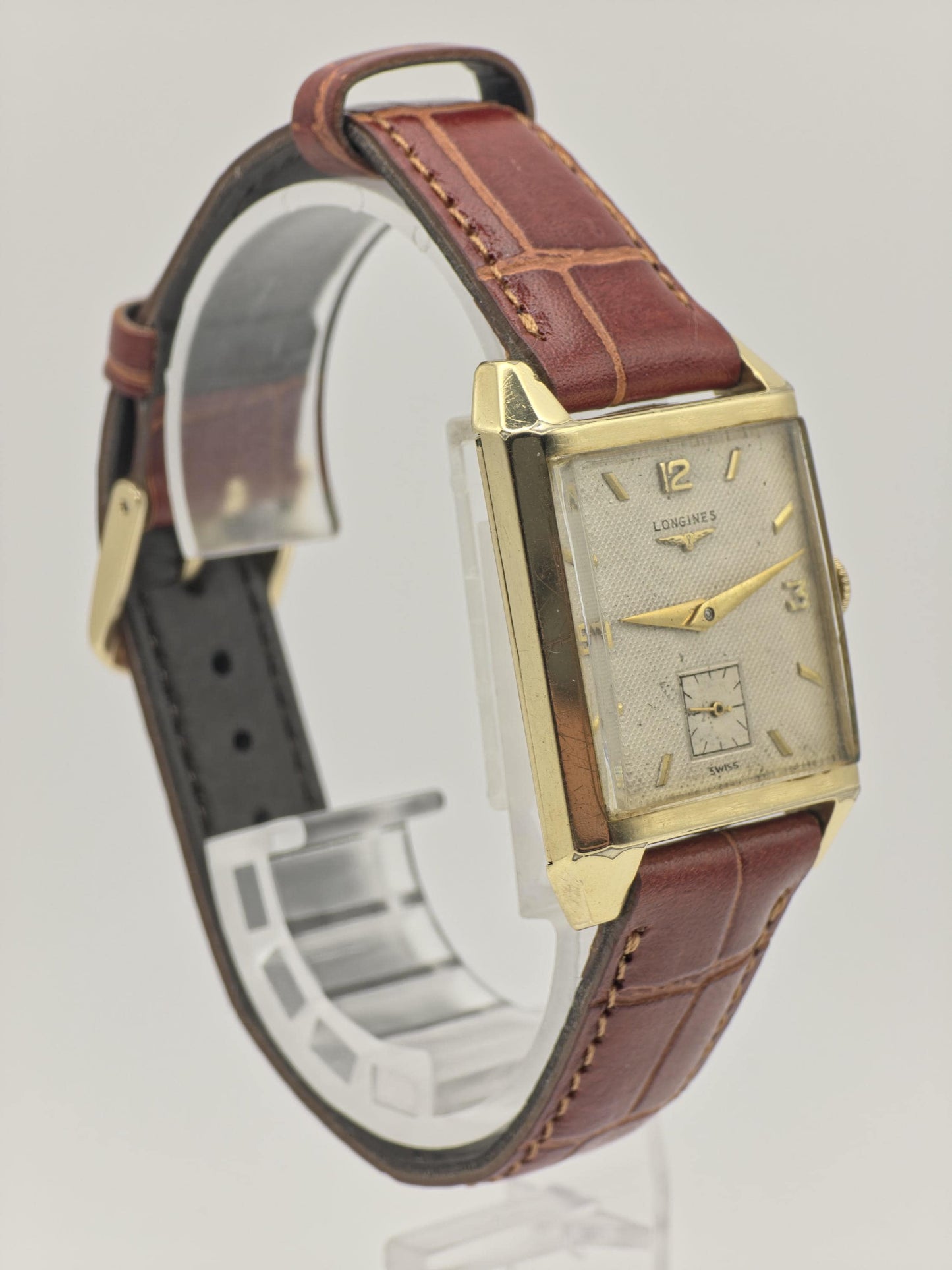 Longines Vintage Unisex Watch 10K Gold Filled Rectangular Case Swiss Made | - 34