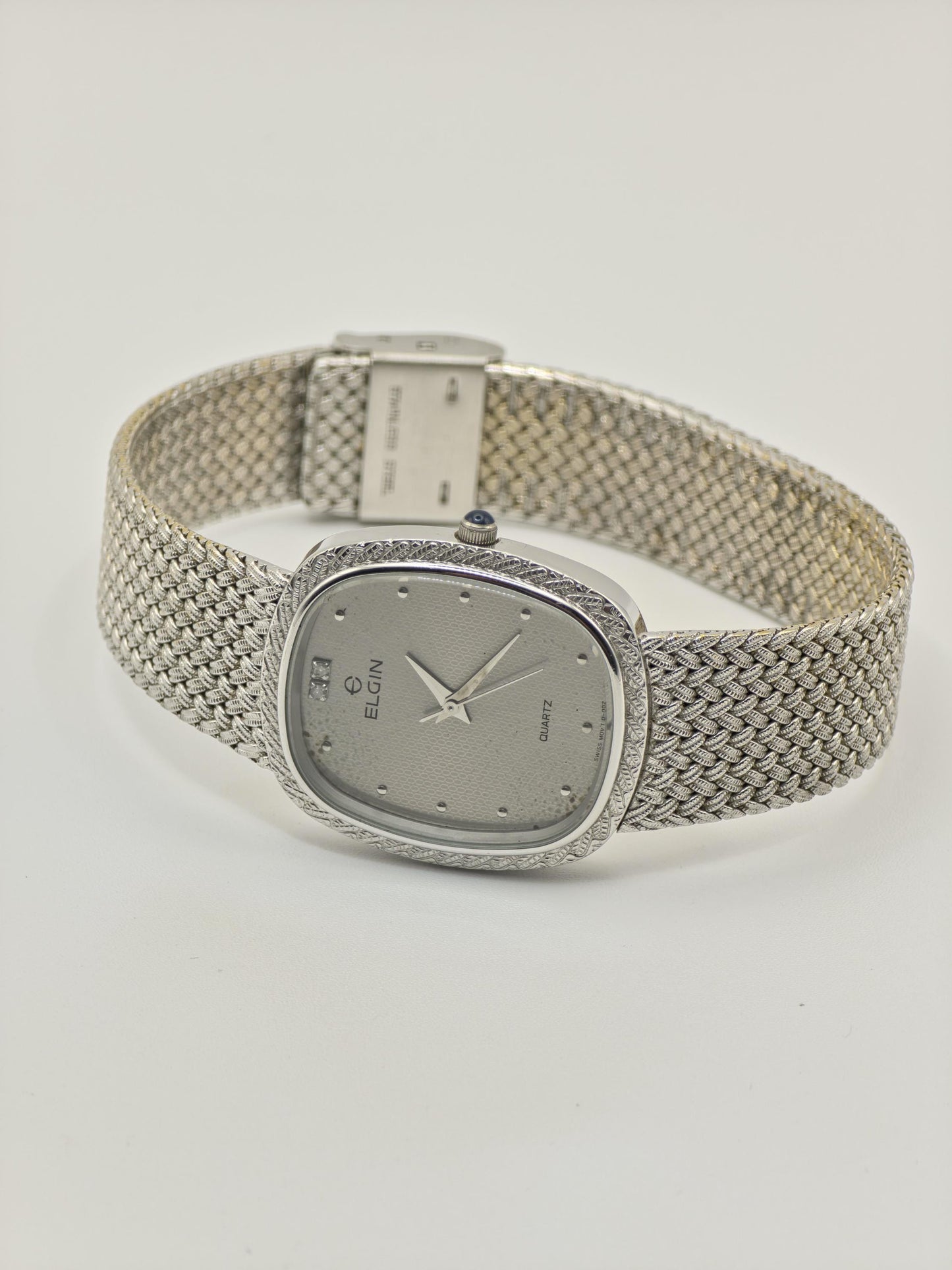 Elgin Quartz Watch Ref. FK276 0095485 Silver Tone Mesh Bracelet Women Unisex | - 39