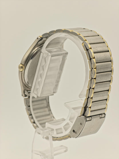 Buren Quartz Watch Ref. 0W-BU-217337 Two Tone Bracelet Swiss Unisex Vintage | - 40