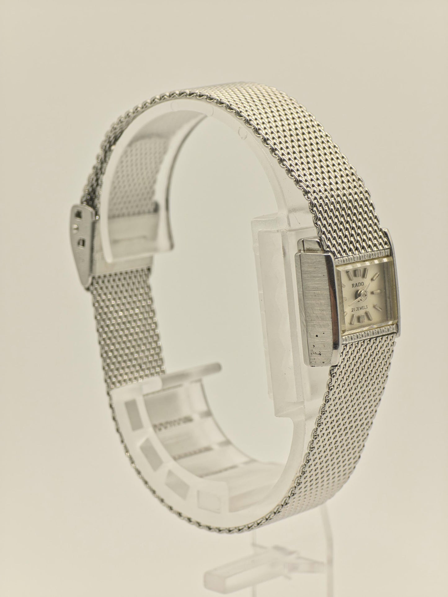 Rado 21 Jewels Mechanical Watch Ref. A35725 Stainless Steel Mesh Bracelet Women Vintage | - 41