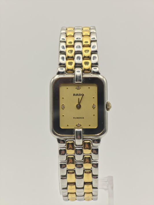 Rado Florence Quartz Watch Ref. 153.3654.4 Sapphire Crystal Two Tone Women Vintage | - 43