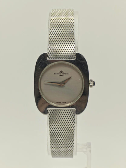 Baume & Mercier Geneve manuel Watch Ref. 670420 Stainless Steel Mesh Bracelet Women Vintage | - 46