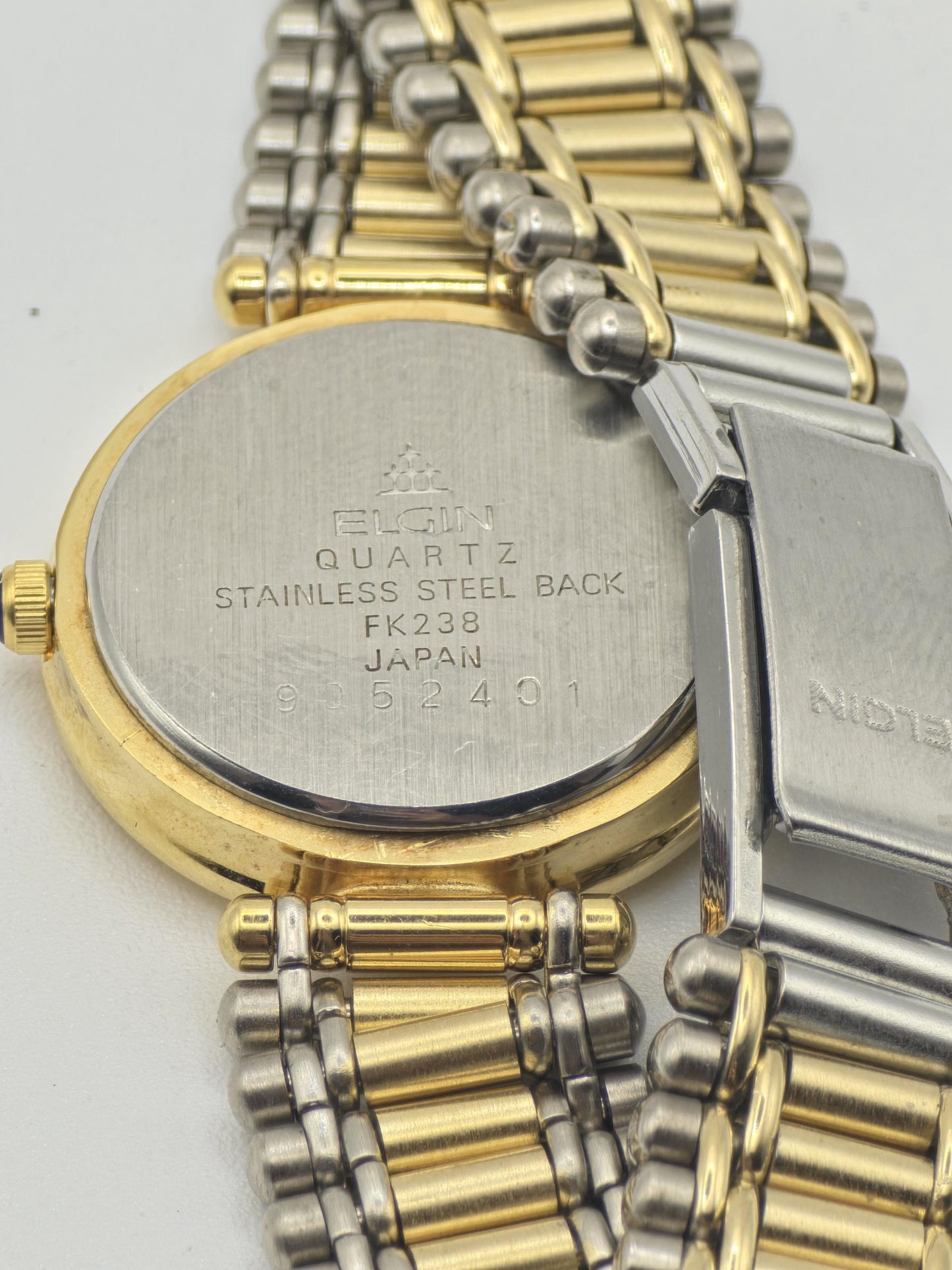 Elgin Quartz Watch Ref. FK238 Two Tone Stainless Steel Bracelet Women Vintage | - 47