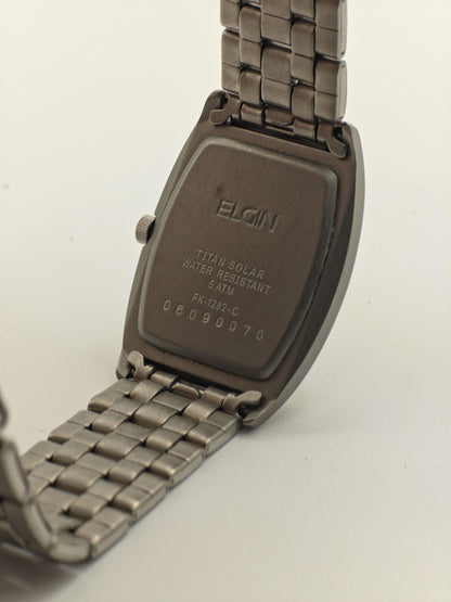 Elgin TitanSolar Solar Quartz Watch Ref. FK1282-C Stainless Steel Bracelet Women Vintage | - 48