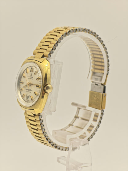 Cyma Navystar Automatic Watch by Synchron Gold Tone Expansion Bracelet Women Vintage | - 54