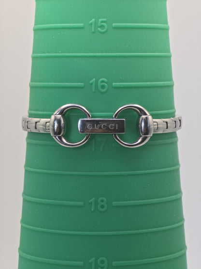 Gucci 128.5 Stainless Steel Quartz Watch Silver Bangle Women Vintage Boxed | - 56
