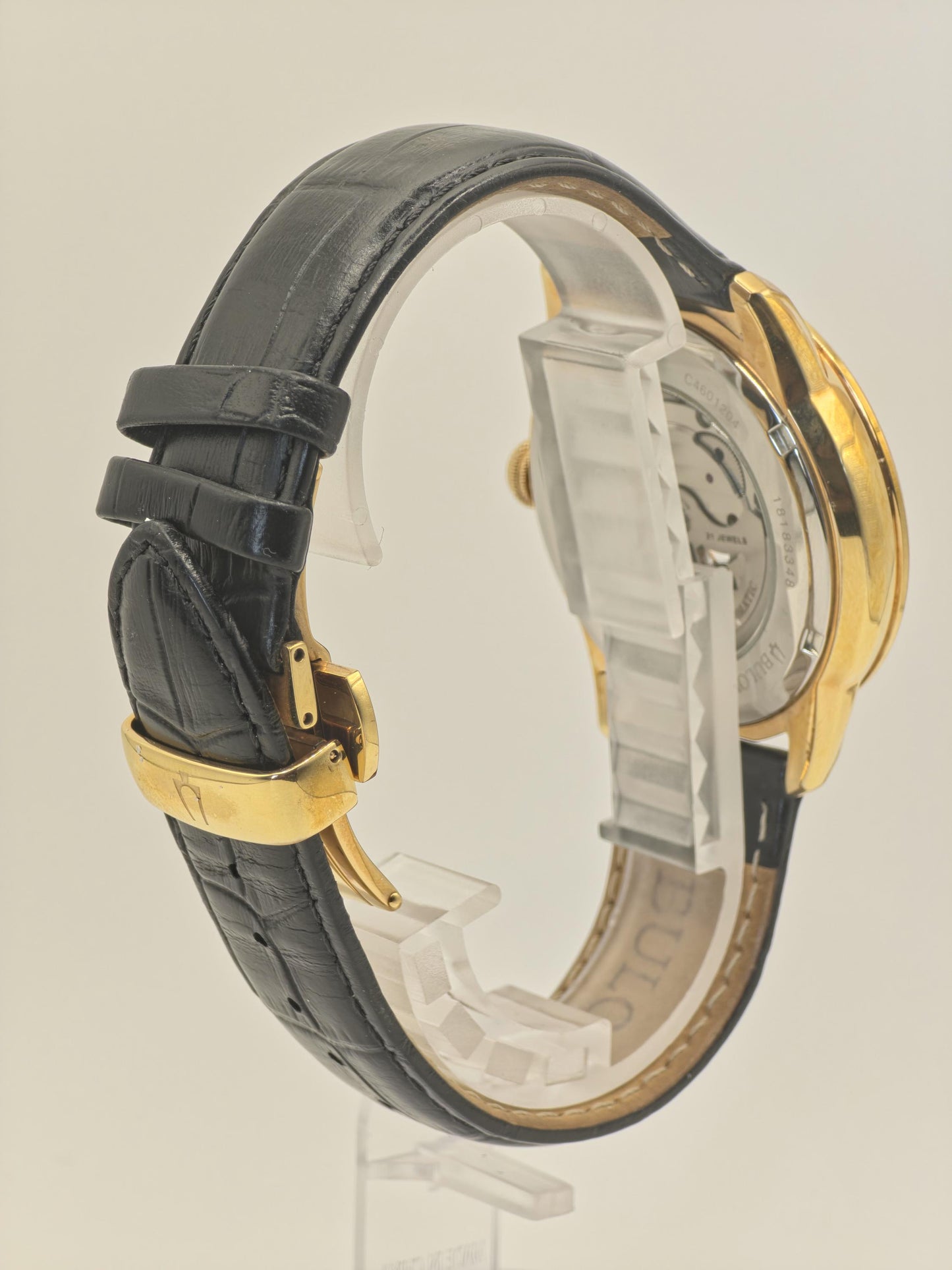 Bulova Automatic 21 Jewels Men’s Watch 97A116 Gold Tone Open Heart Box & Warranty | - 61