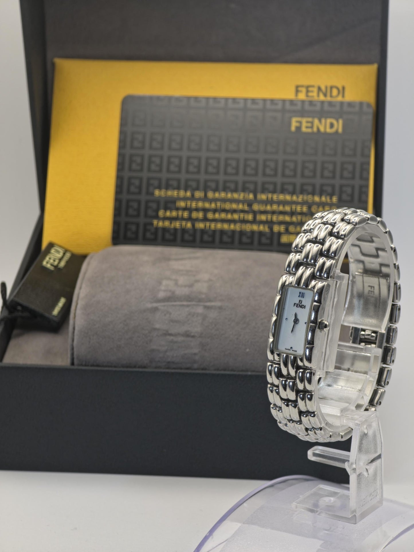 Fendi 660L Quartz Women’s Watch Stainless Steel Rectangular Case Box & Warranty | - 62