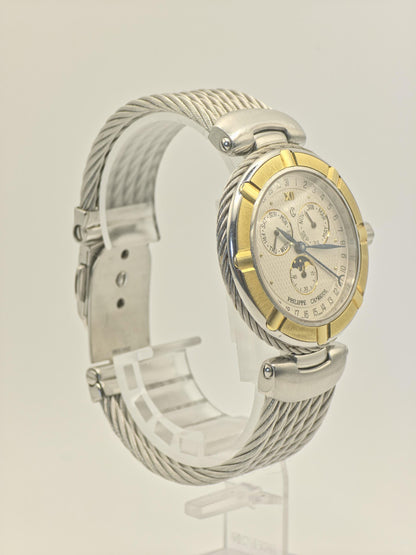 Philippe Charriol Multifunction Quartz Men’s Watch Two Tone Cable Bracelet Box | - 65