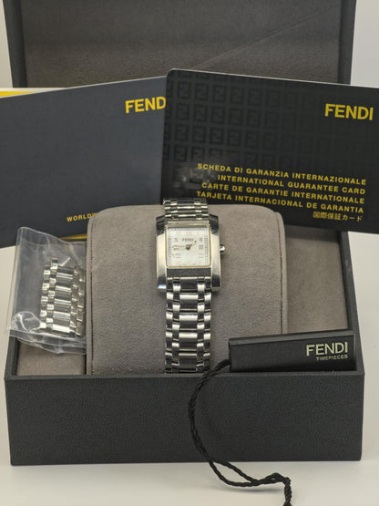 Fendi 155-7000L-889 Quartz Women’s Watch Sapphire Crystal Steel Bracelet Box Card | - 66