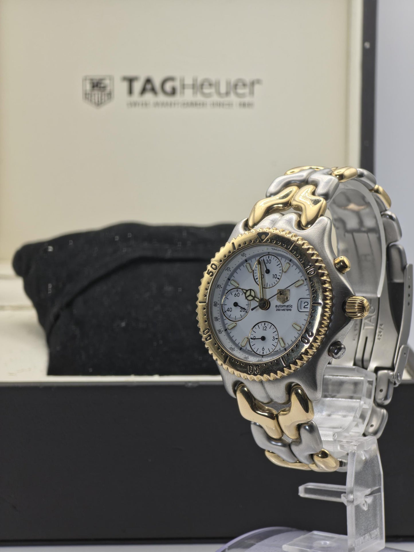 TAG Heuer CG-2120-R0 Men's Automatic Chronograph 200M Two Tone Steel Watch Swiss Made | - 70