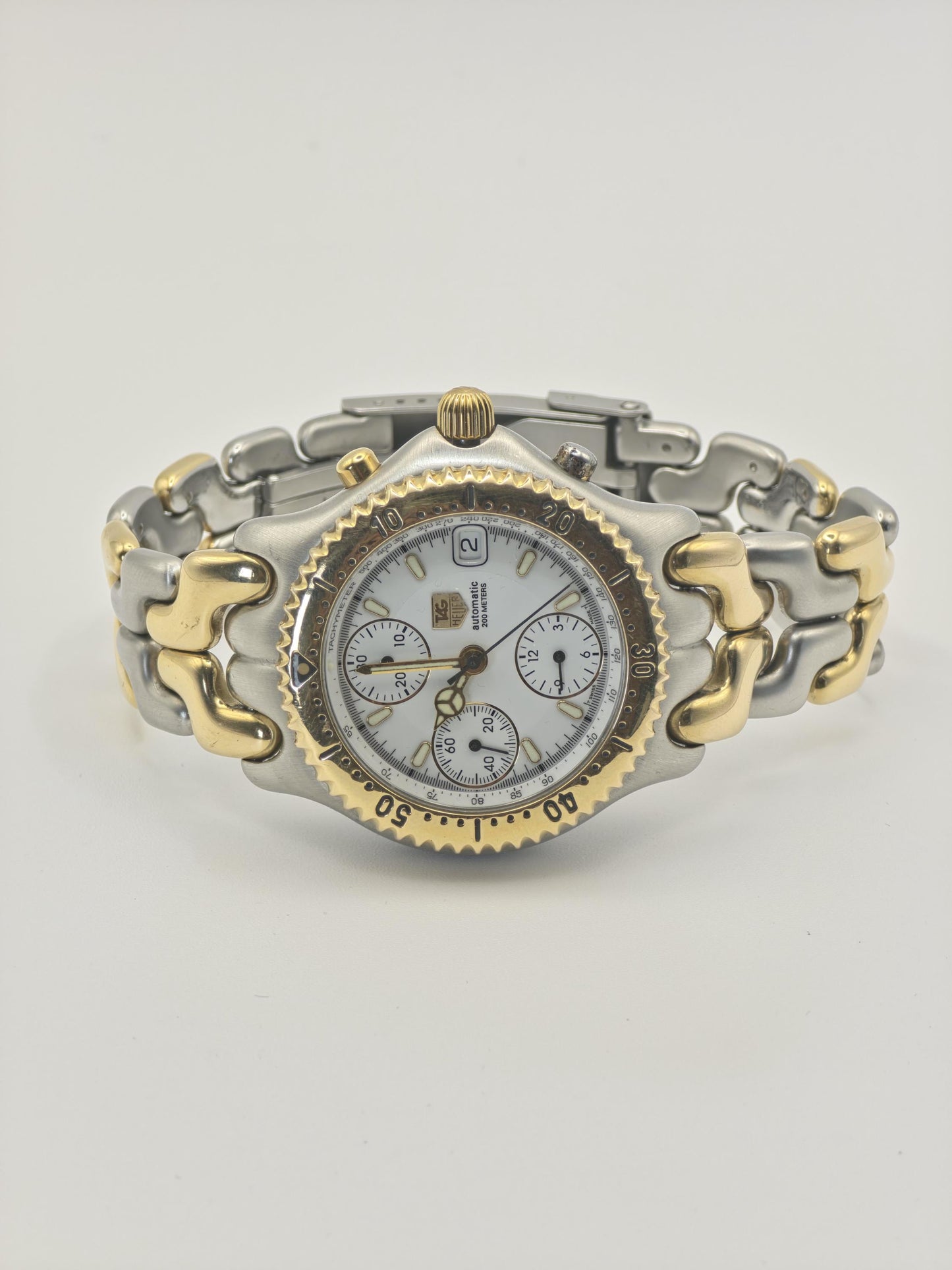 TAG Heuer CG-2120-R0 Men's Automatic Chronograph 200M Two Tone Steel Watch Swiss Made | - 70