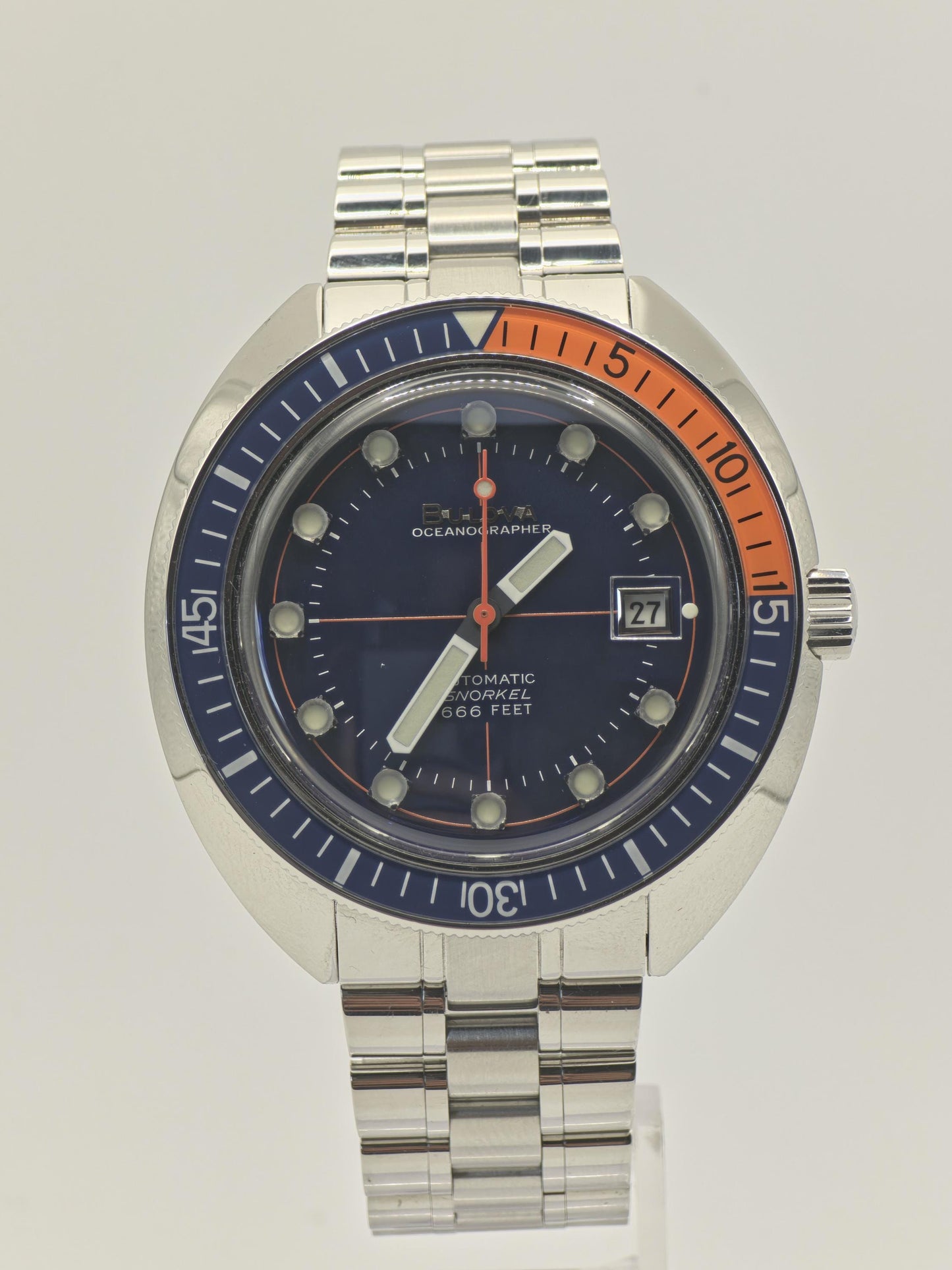 Bulova Oceanographer Automatic Snorkel 666 Feet Men's Dive Watch 96B321 Stainless Steel | - 71