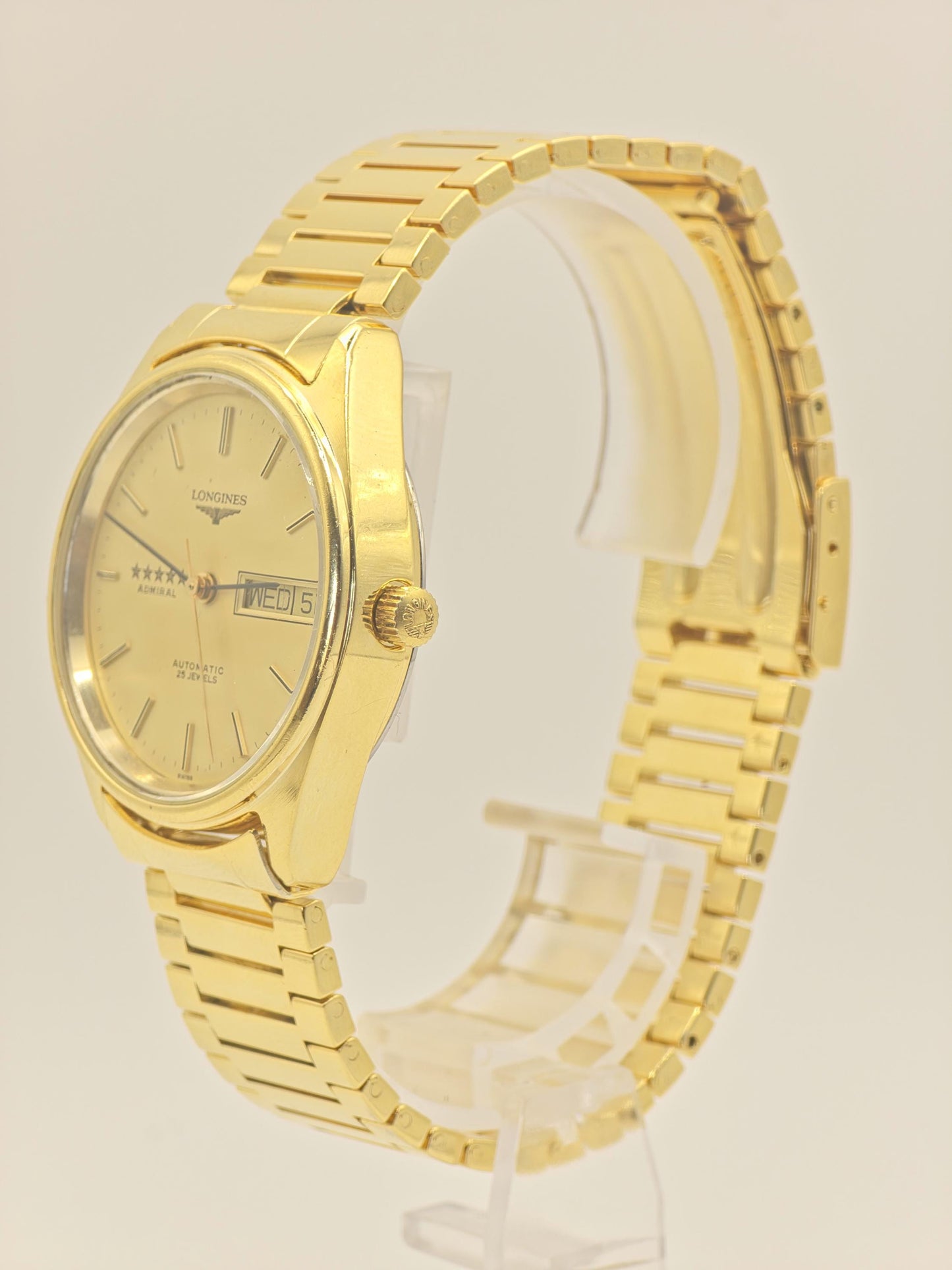 Longines Admiral Automatic 25 Jewels Gold Tone Watch Box Only Men | - 77