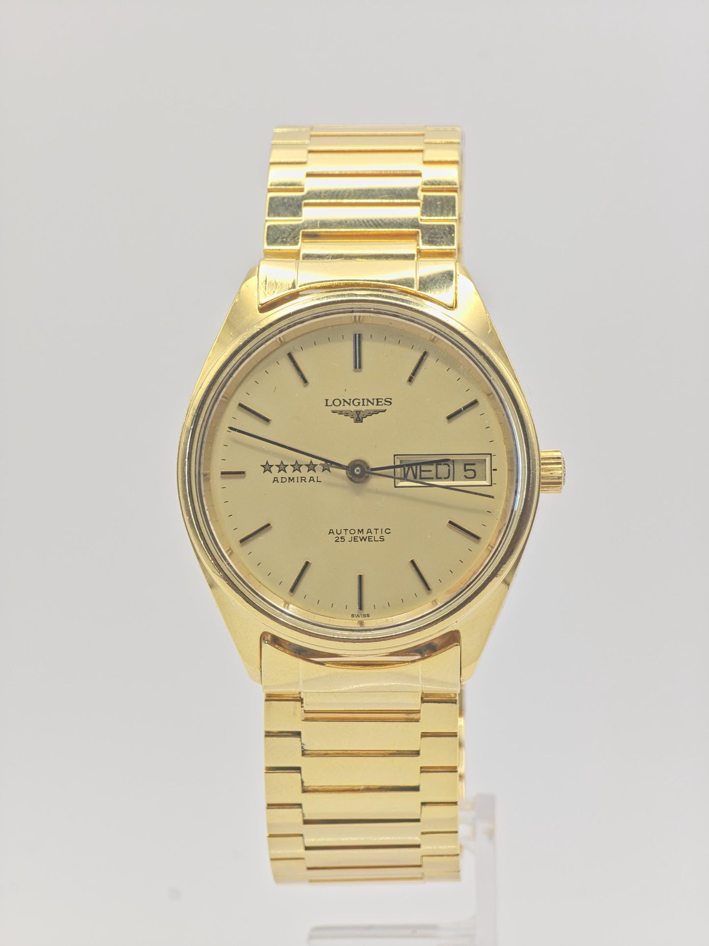 Longines Admiral Automatic 25 Jewels Gold Tone Watch Box Only Men | - 77