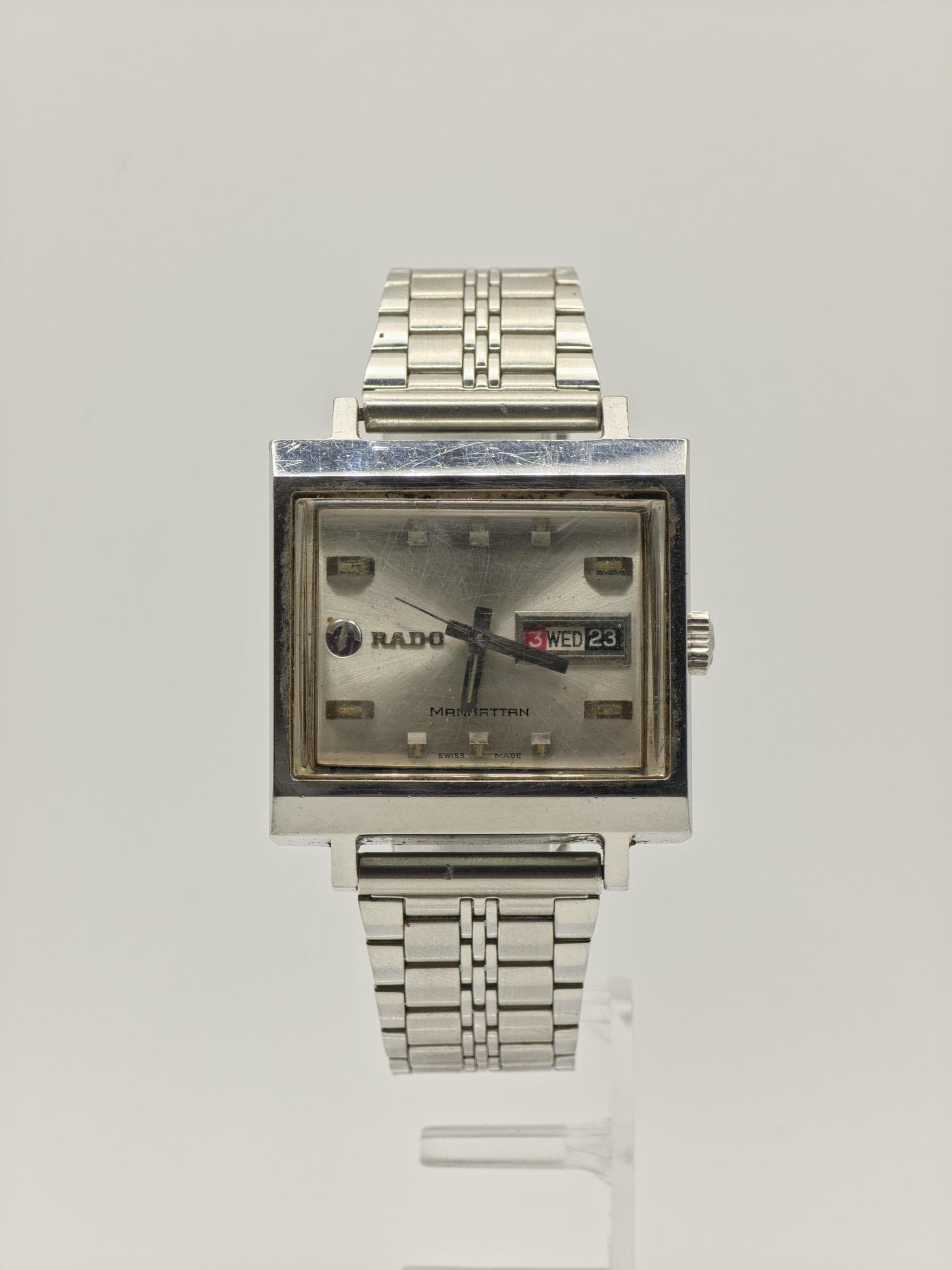Rado Manhattan Automatic Day Date Stainless Steel Vintage Men’s Watch | - 80