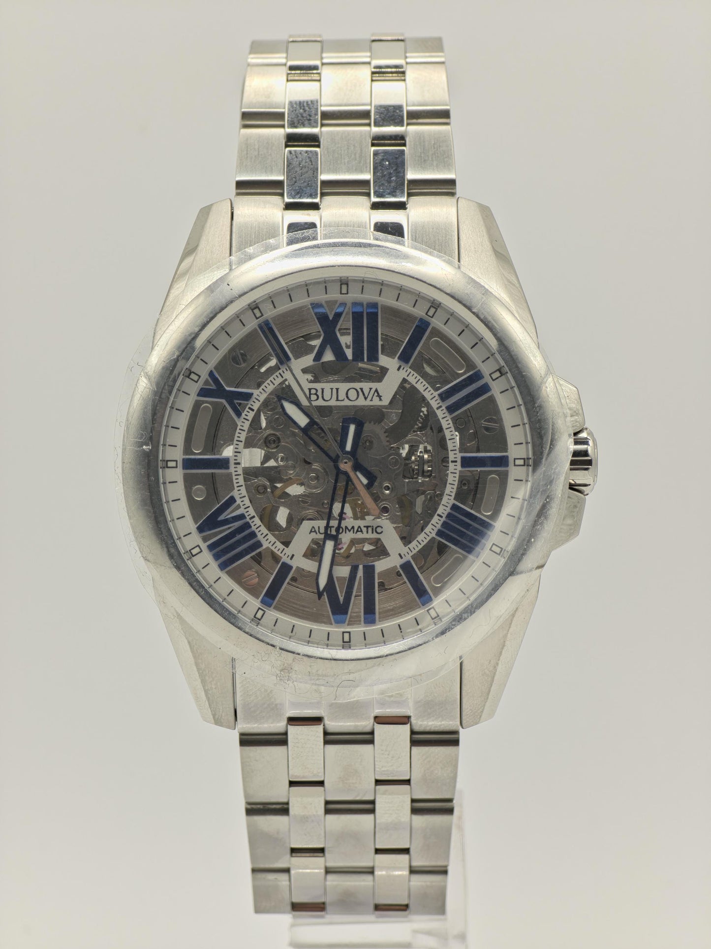 Bulova Automatic Skeleton Dial Stainless Steel Men’s Watch Like New | - 81