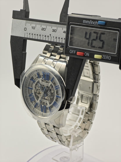 Bulova Automatic Skeleton Dial Stainless Steel Men’s Watch Like New | - 81