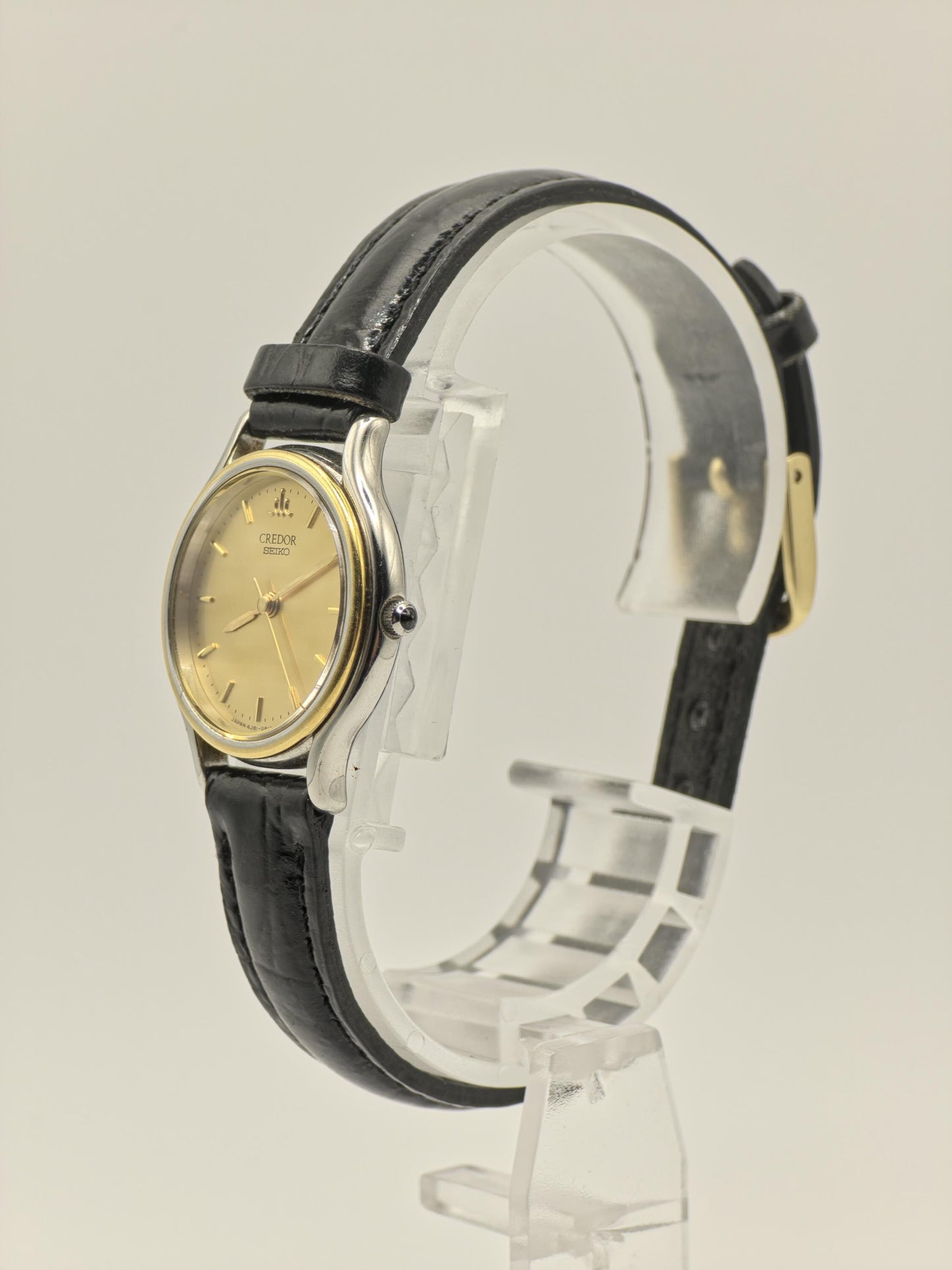 Credor Seiko Quartz Gold Dial Leather Strap Women’s Watch Vintage | - 82