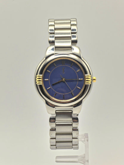 Yves Saint Laurent YSL Stainless Steel Blue Dial Unisex Quartz Watch Vintage | - 83