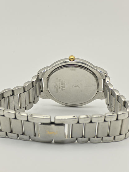 Yves Saint Laurent YSL Stainless Steel Blue Dial Unisex Quartz Watch Vintage | - 83