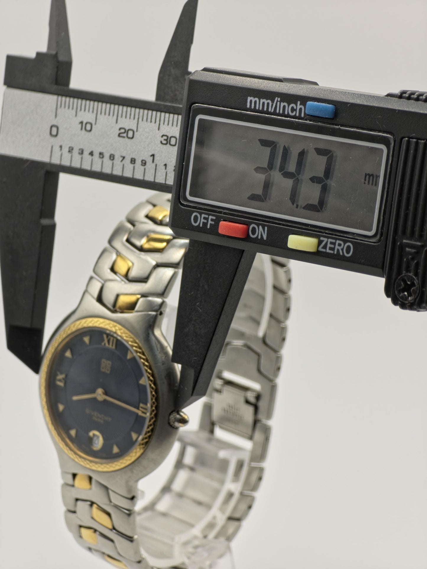 Givenchy Paris Verrazano Swiss Quartz Date Two Tone Stainless Steel Unisex Vintage | - 87