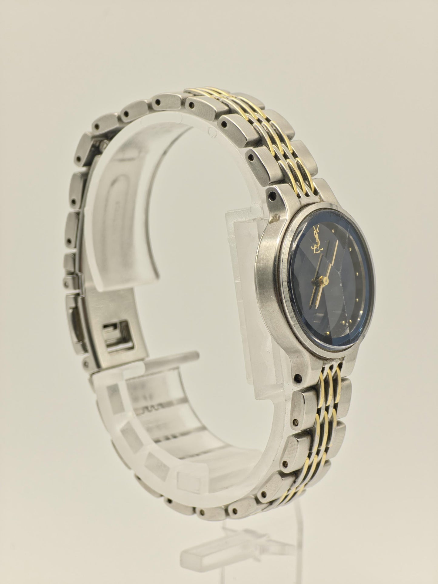 YSL Yves Saint Laurent Quartz Women’s Watch Black Dial Two-Tone Bracelet Ref. 7N0050 | - 89